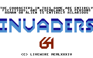 Invaders 64 Title Screen